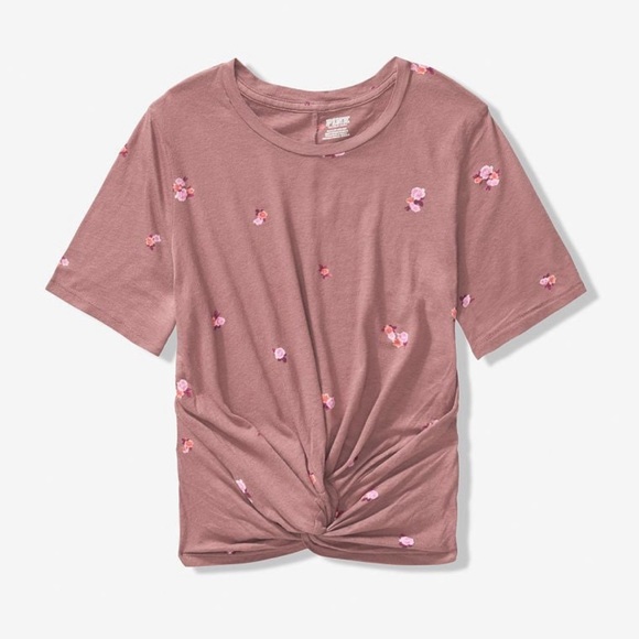 VS PINK FLORAL FRONT TWIST TOP - Picture 2 of 2